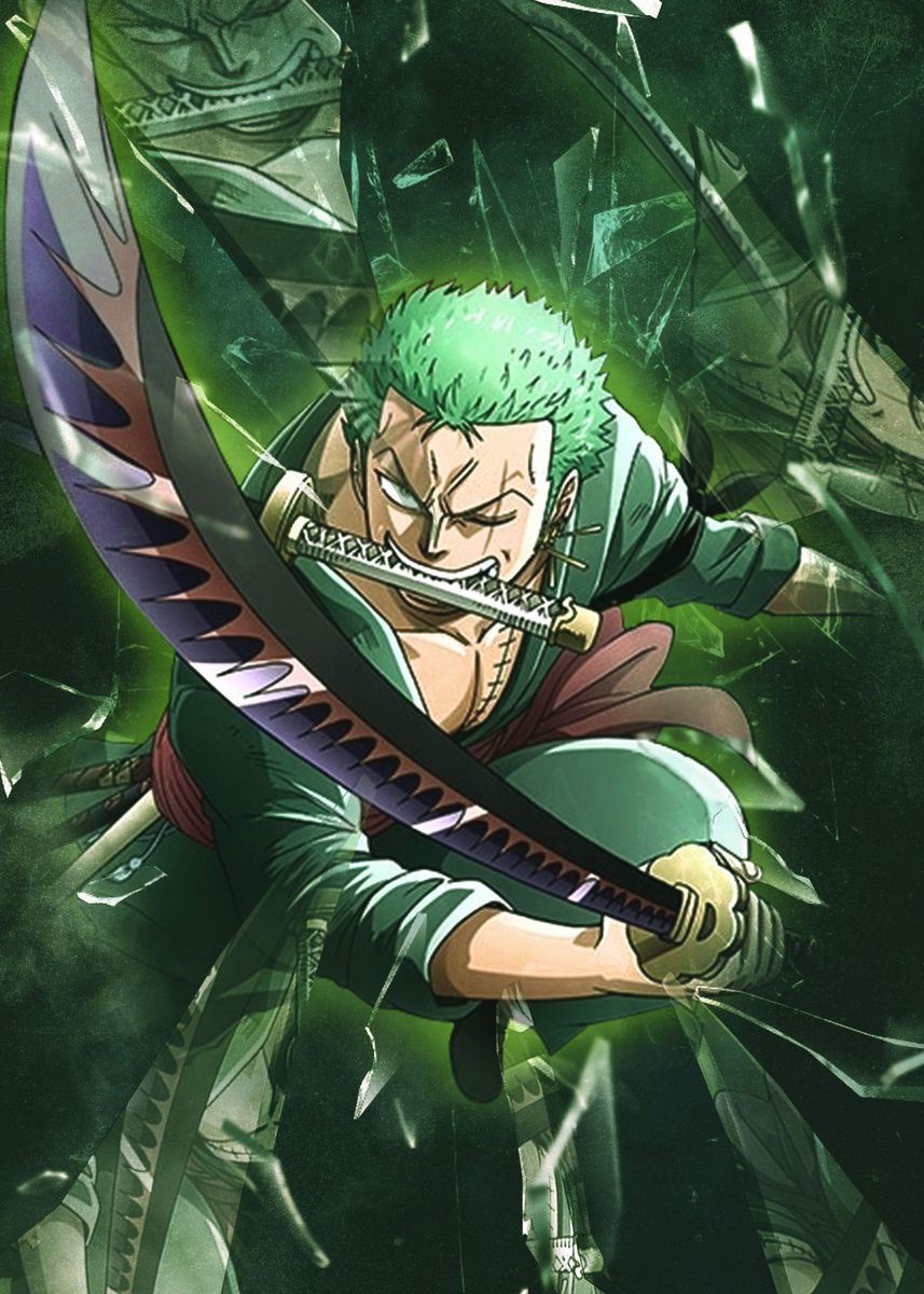 5651-OPMYA-'One Piece Zoro' Metal Poster - Melvina Poole _ Displate.jpg